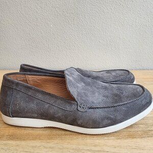 Duke Dexter Shoes Mens Size 11 Gray Suede Loafers Handmade in England Slip On